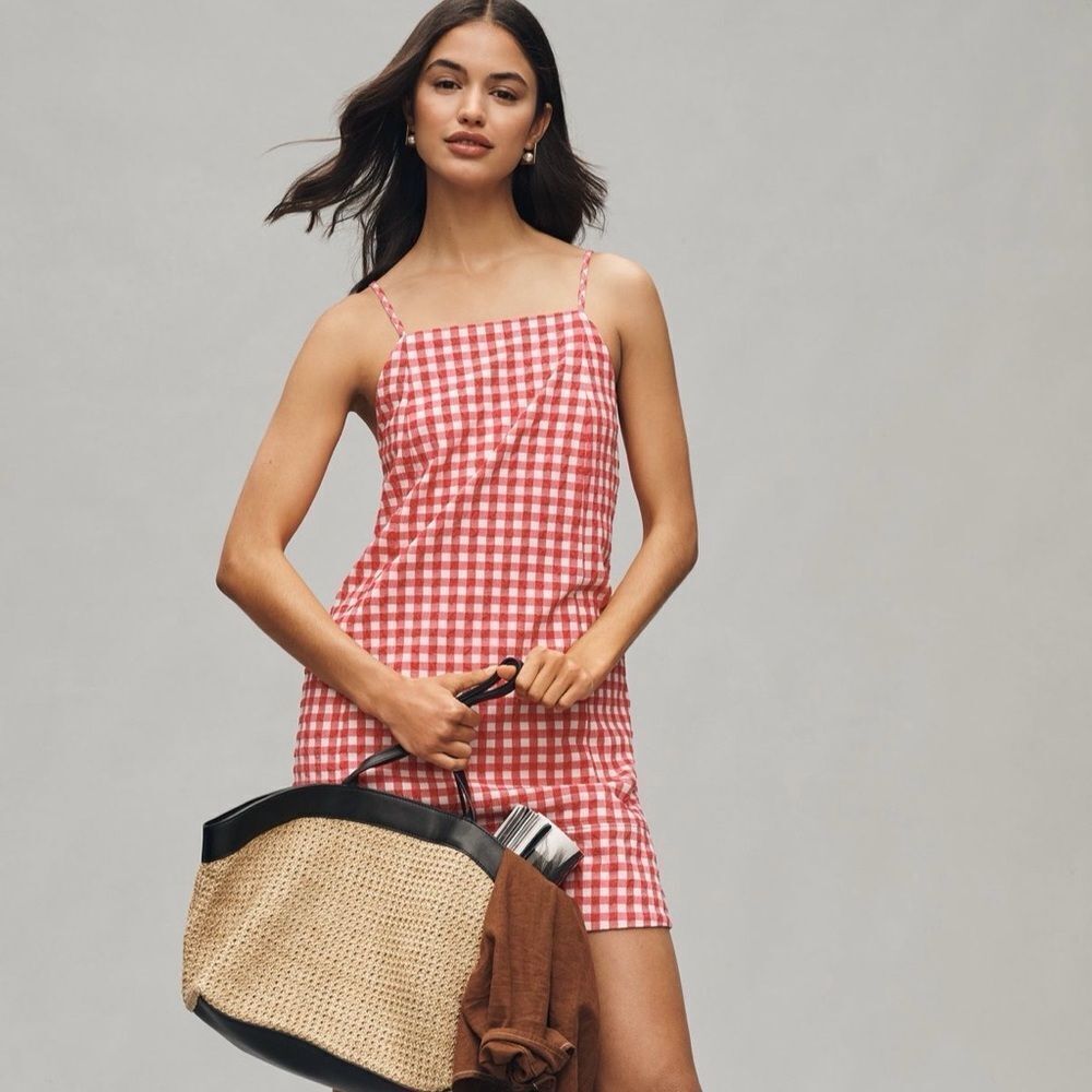 Anthropologie | Halterneck Apron Style Tie-Back Mini Dress | Size: Medium